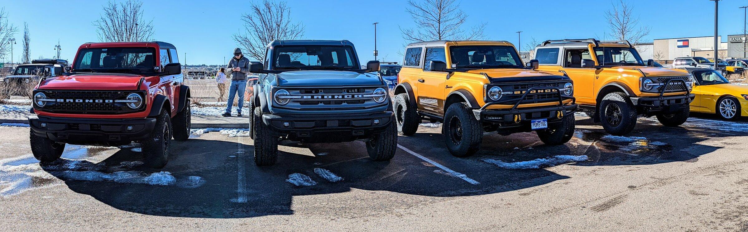 Ford Bronco RACE RED Bronco Club Four broncos 3