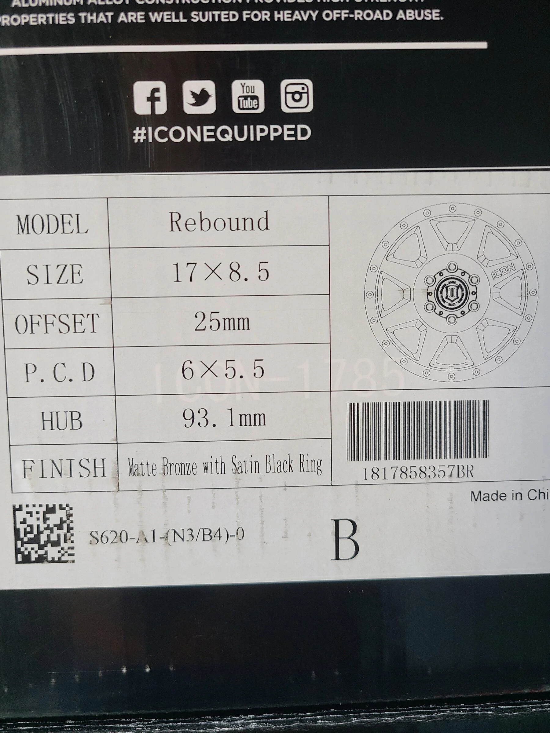 Ford Bronco ICON rims, SWEET 20220222_163831