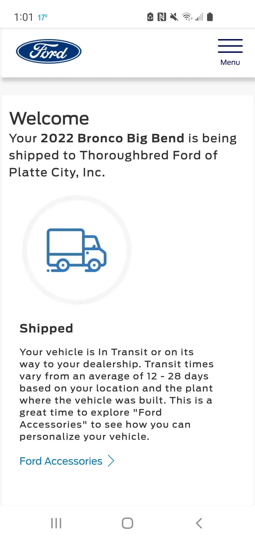 Ford Bronco Shipping Screenshot_20220223-130147_Outlook