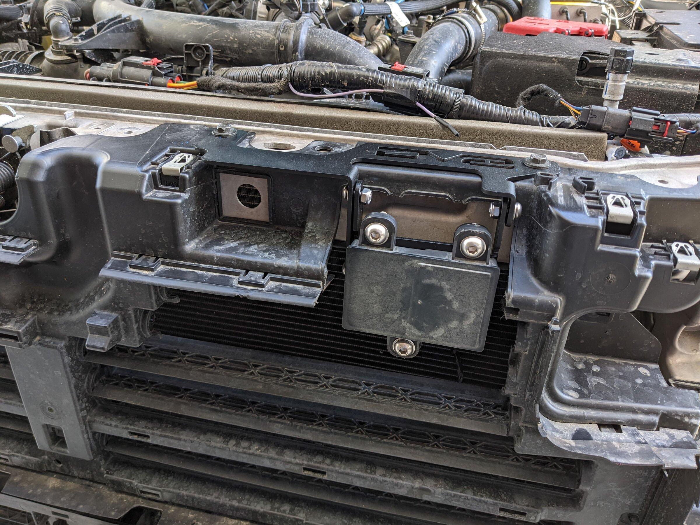 Ford Bronco DV8 MTO Front Bumper Installation, ACC Relocation, Parking Sensor Transfer, and Winch Mounting PXL_20220222_200600540