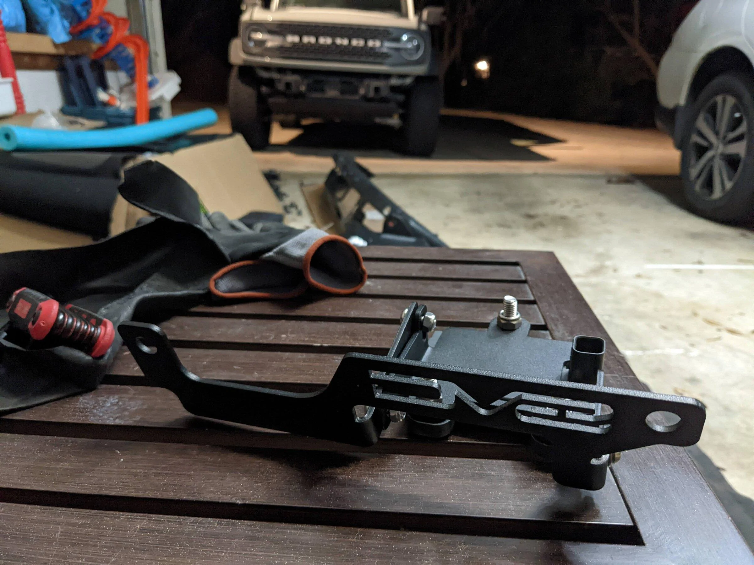 Ford Bronco DV8 MTO Front Bumper Installation, ACC Relocation, Parking Sensor Transfer, and Winch Mounting PXL_20220222_033438695.MP