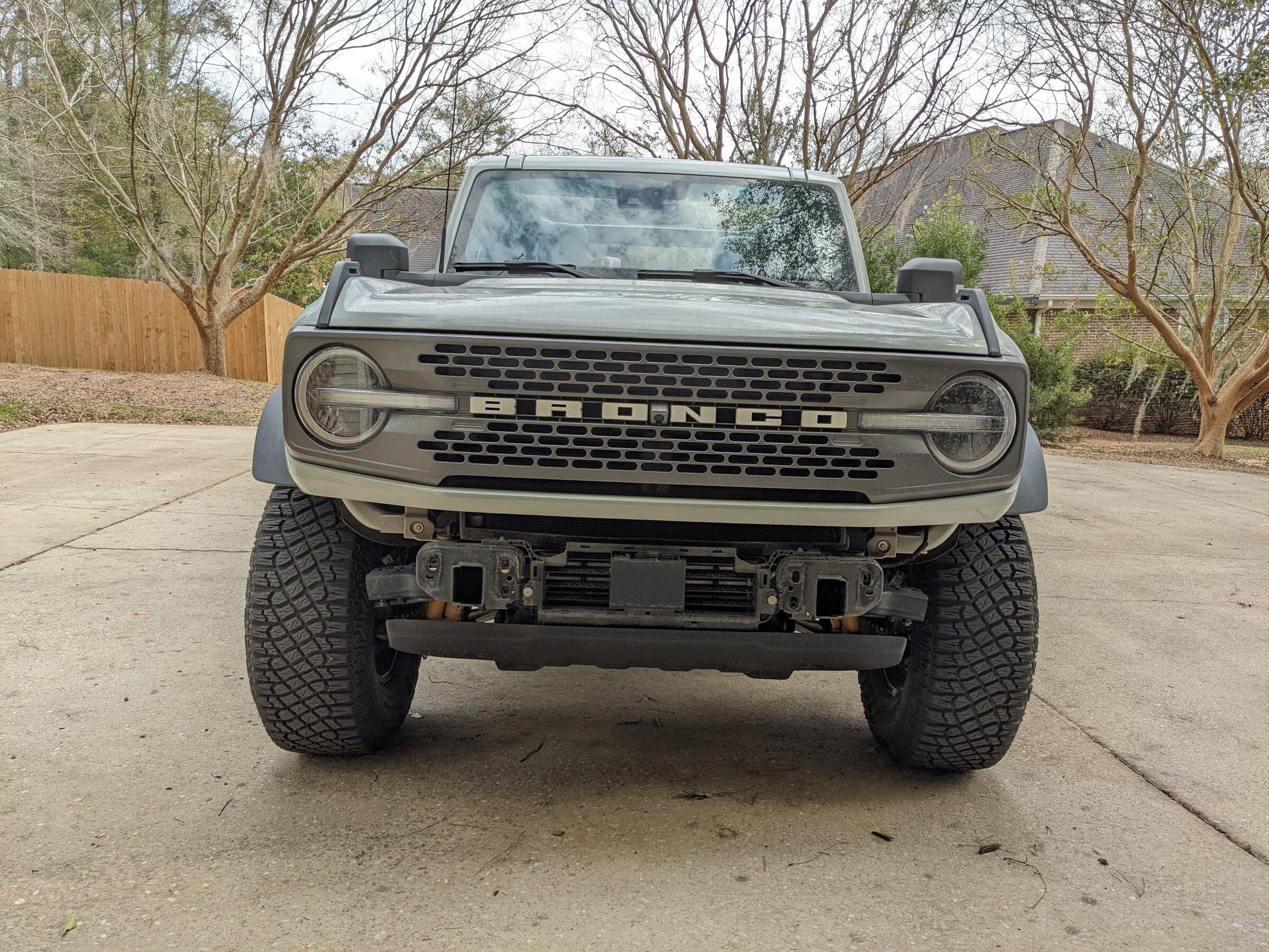 Ford Bronco DV8 MTO Front Bumper Installation, ACC Relocation, Parking Sensor Transfer, and Winch Mounting PXL_20220221_190332866.MP