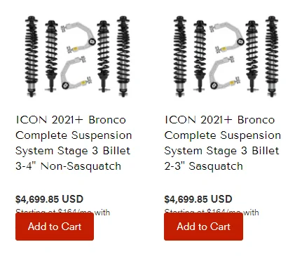 Ford Bronco ICON Complete Coilover Suspension Systems (Stages 3 through 8) 1645738567777