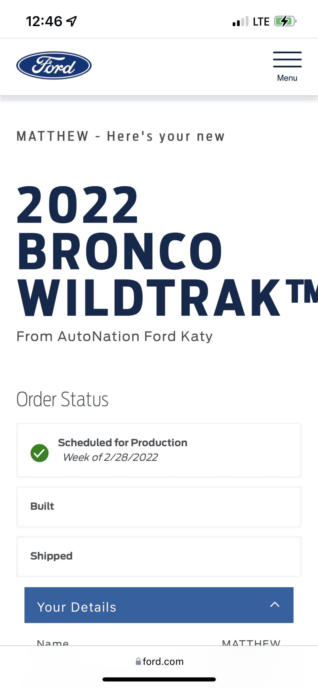Ford Bronco 🛠 3/14/22 Build Week Group 2D496978-4EAA-405C-A97B-7CE64FC3AB4F