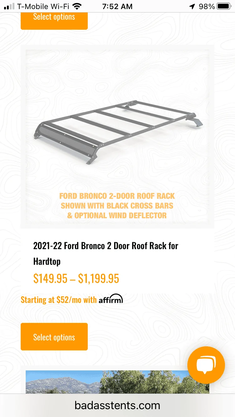 Ford Bronco WTB roof rack 2 door 3C2440A8-8CCE-4329-8AFD-FAB18EF167C9