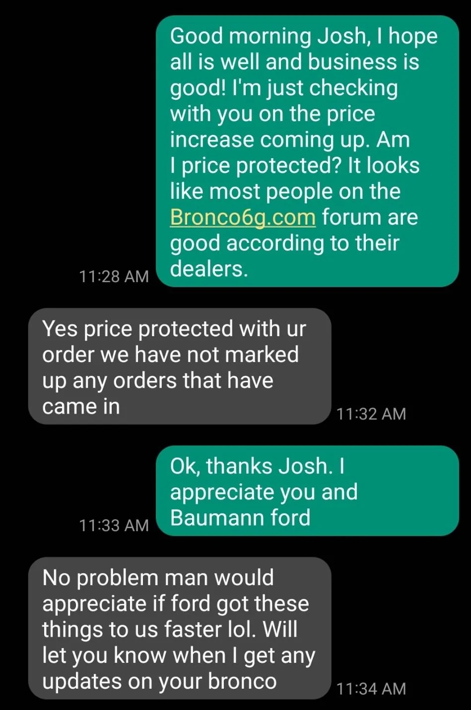 Ford Bronco Bronco price increased again! Screenshot_20220225-114001_Messages