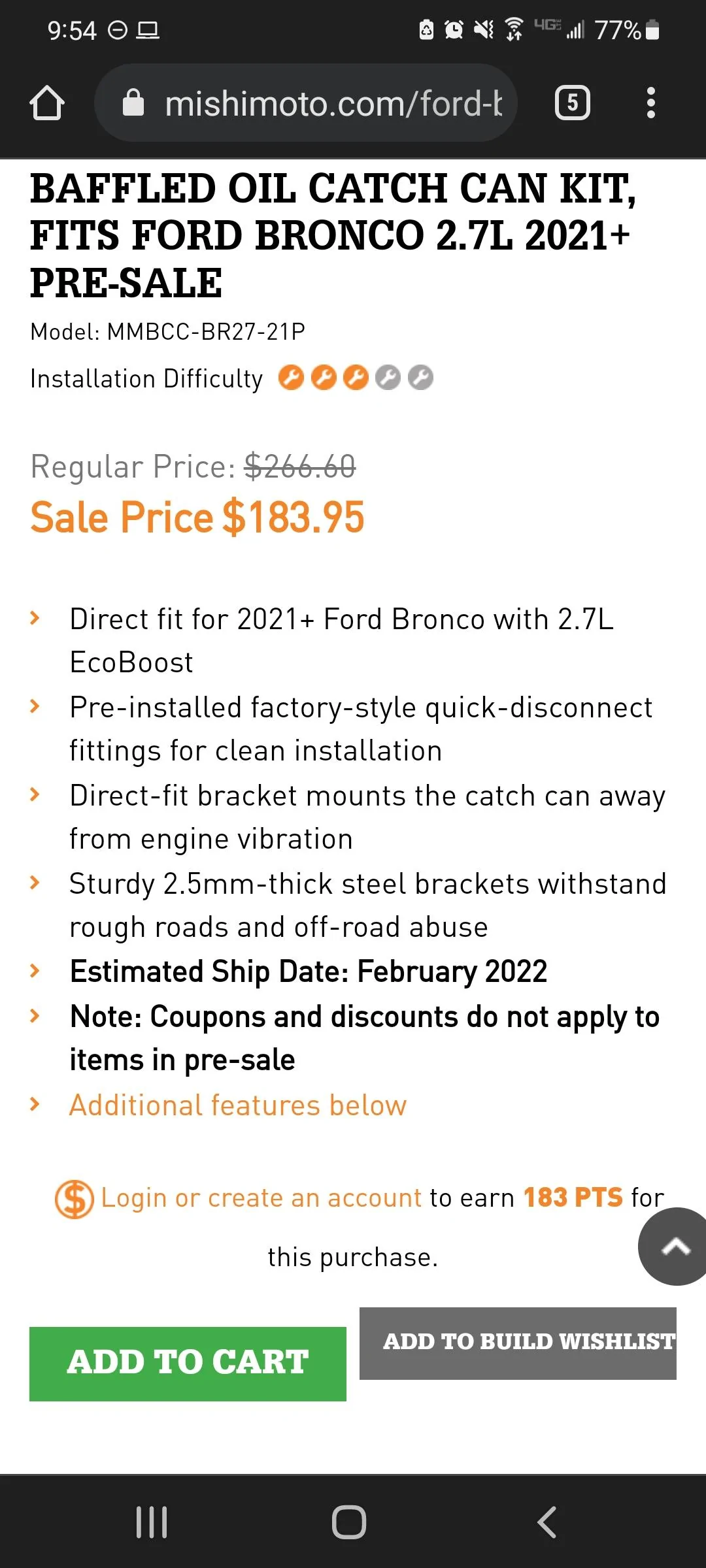 Ford Bronco Mishimoto catch can install with pics, tips and tricks Screenshot_20220226-095424_Chrom