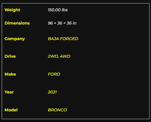 Ford Bronco BAJA FORGED Front Bumper now available for Pre-Order 1645928912564