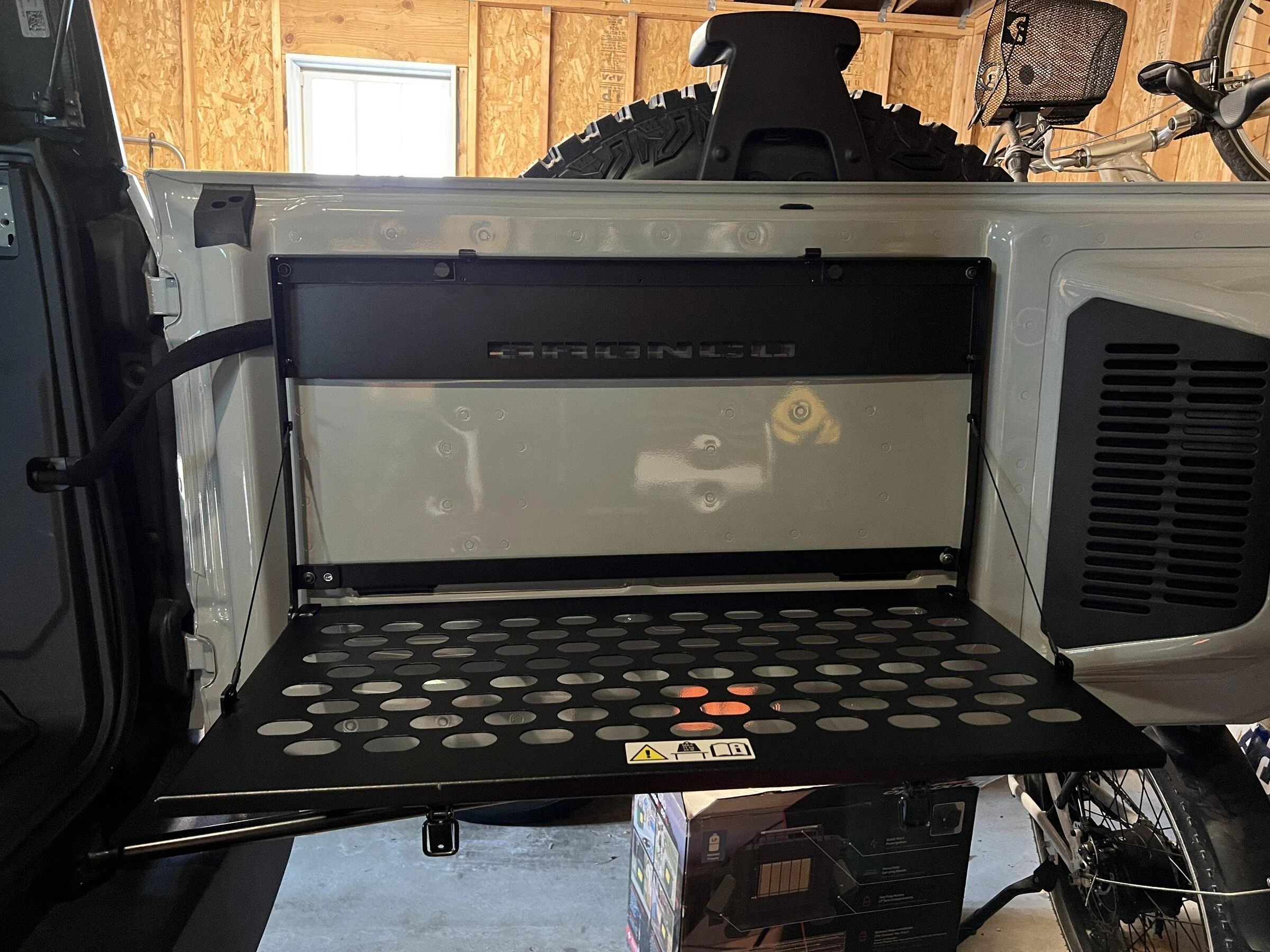 Ford Bronco Tailgate table install IMG_1758