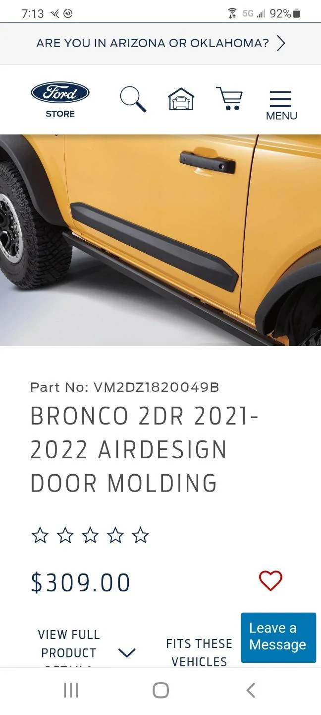 Ford Bronco Side Molding - 2 door  $225 Screenshot_20220227-071301_Chrom