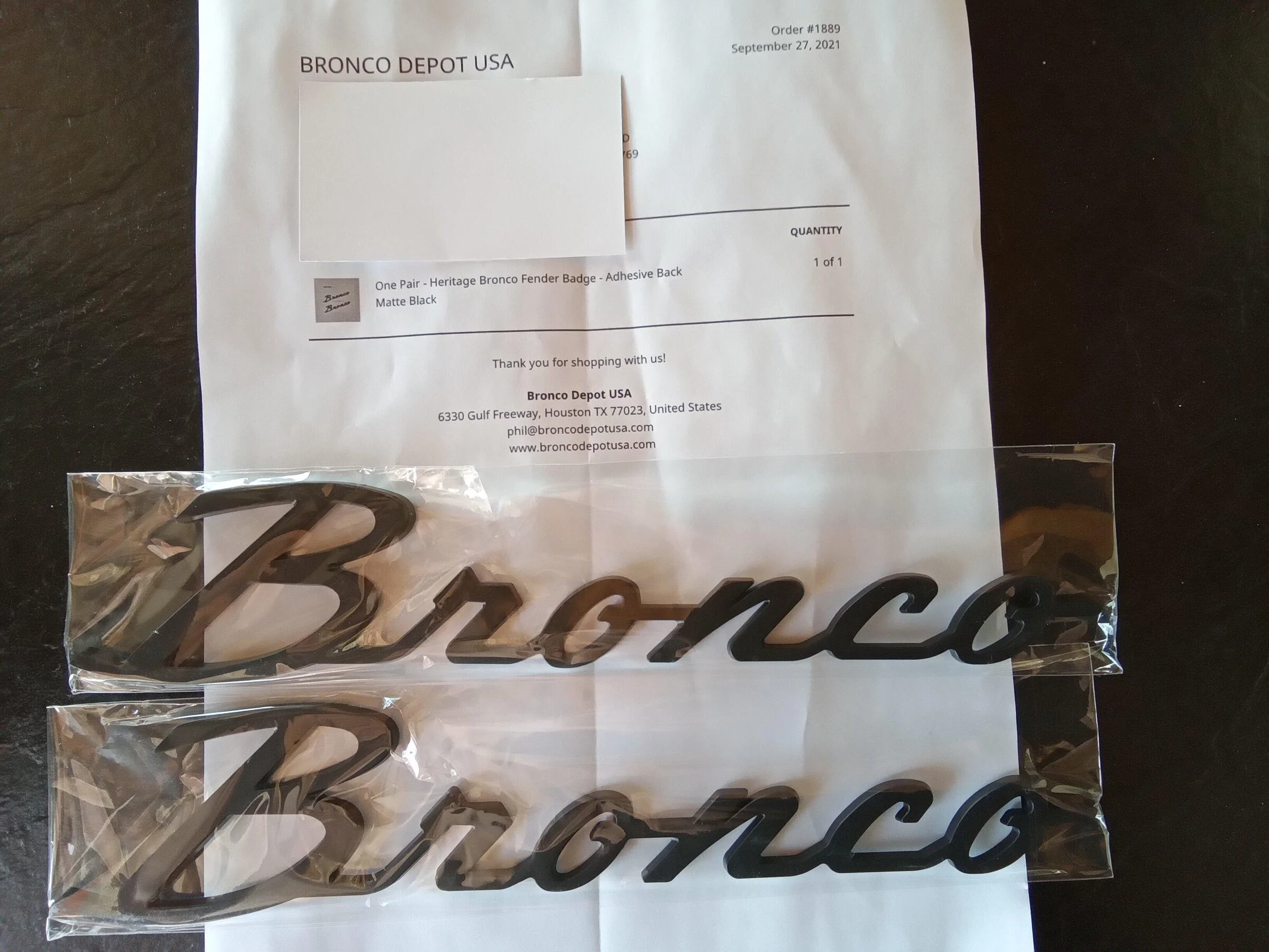 Ford Bronco Bronco Depot badges - SOLD 20220301_100833