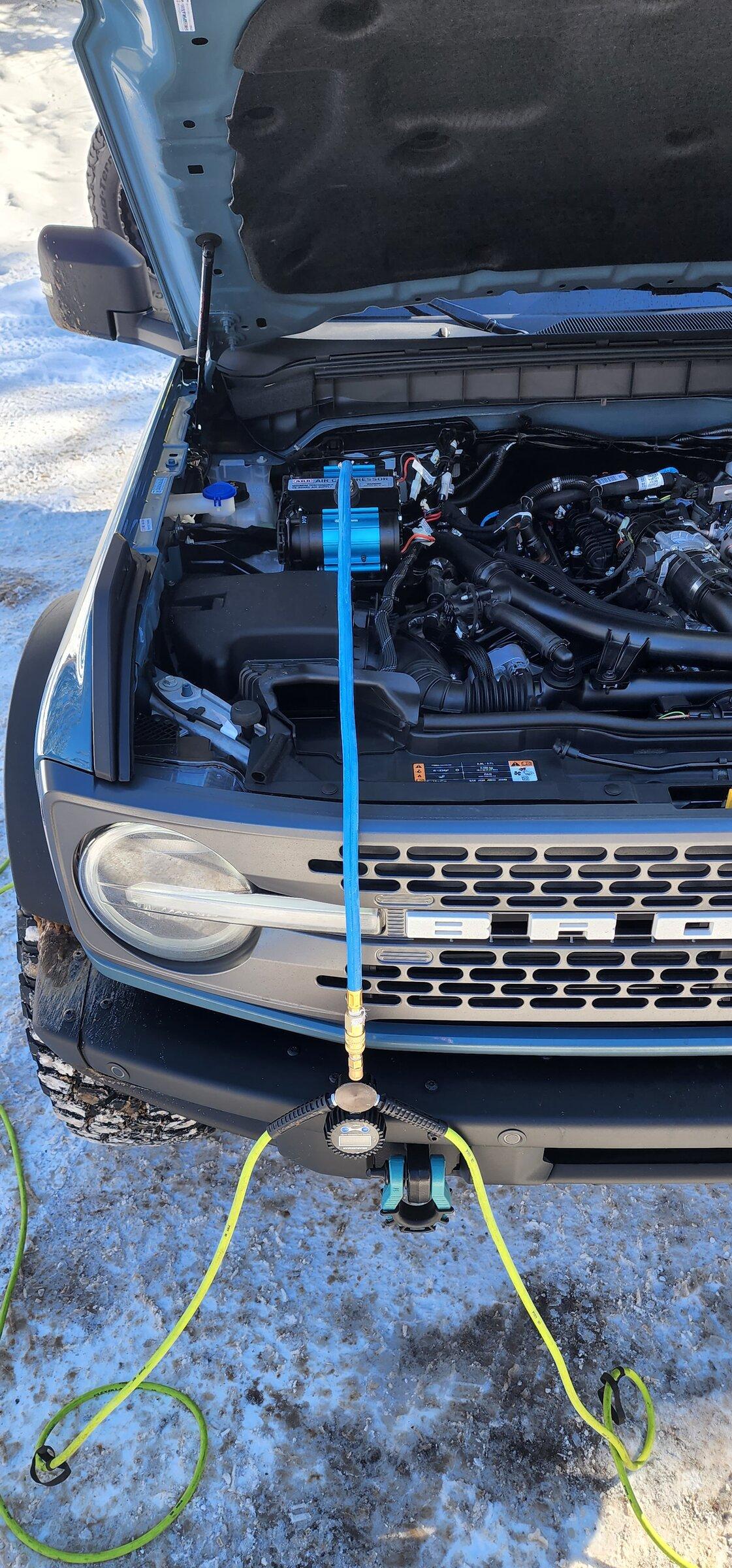 Ford Bronco Airing Up with ARB Twin Compressor and 4-Way Tube System 20220226_140628