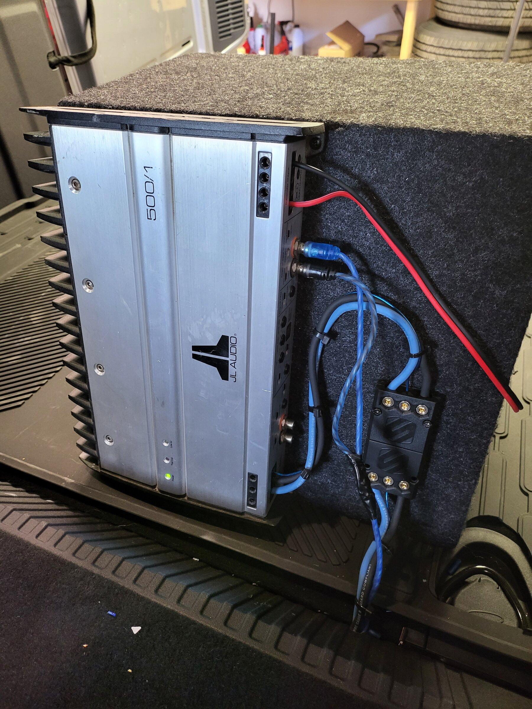 Ford Bronco Sub and Amp Install - Easily removable for topless driving 20220301_132742