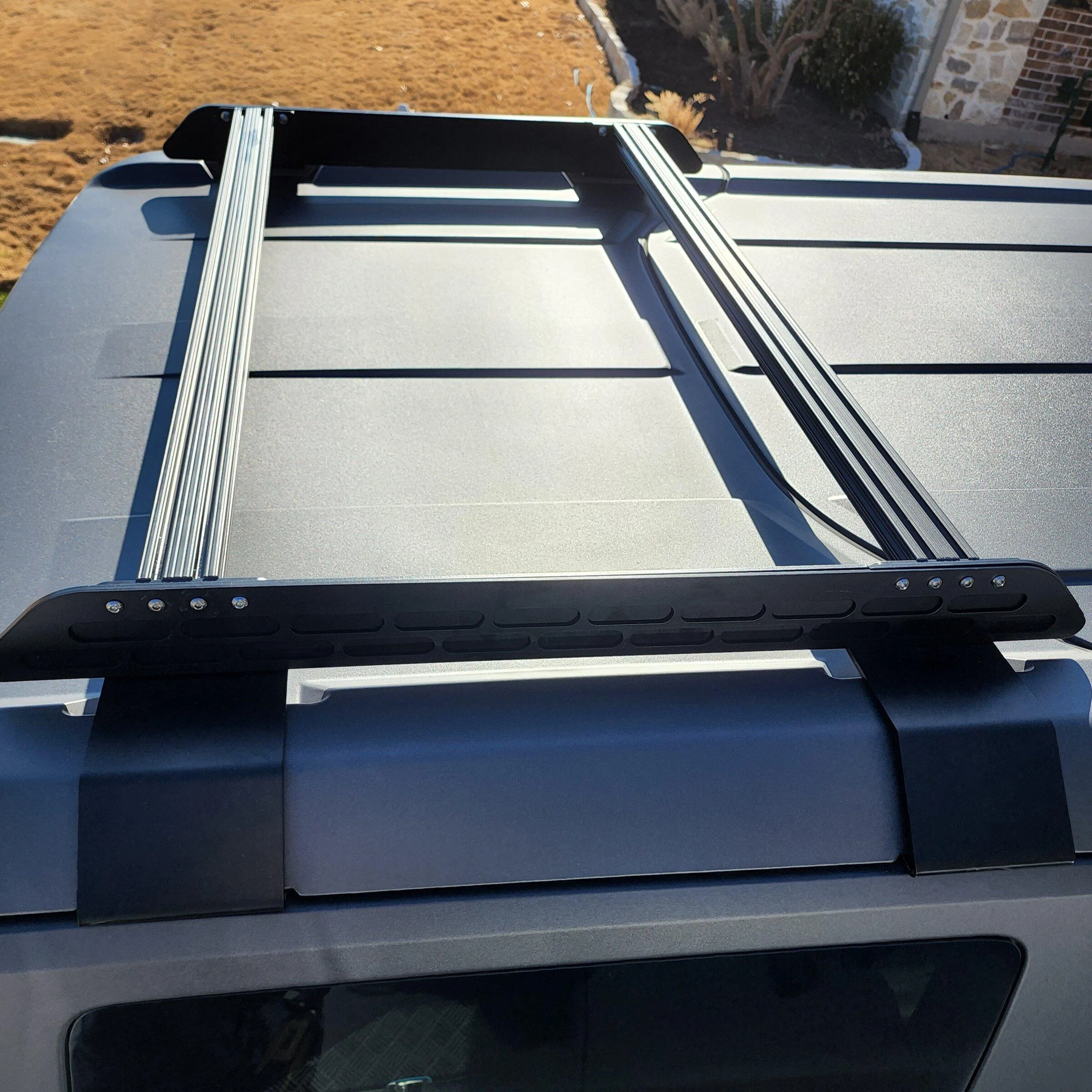 Ford Bronco Badass Tents Rear Half Roof Rack installed on 4-Door Bronco MIC Top 20220302_091547
