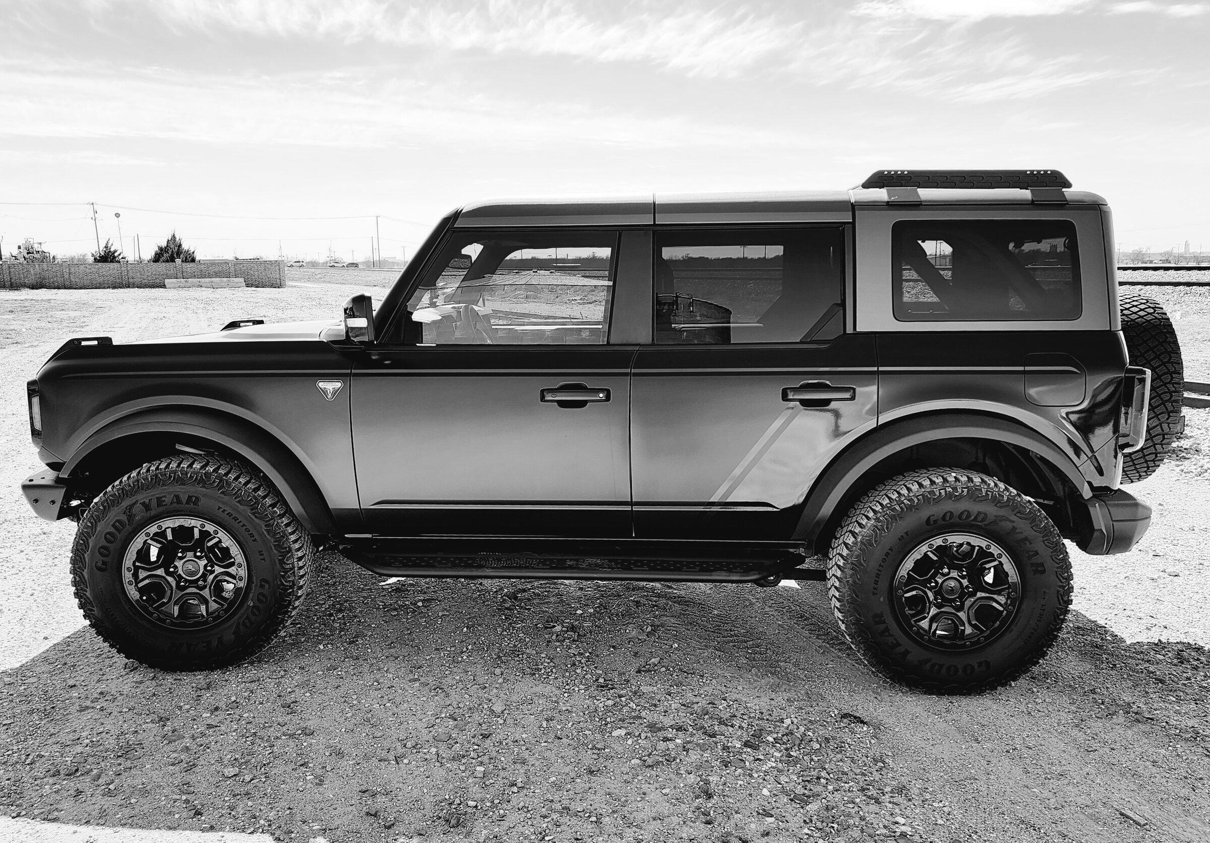 Ford Bronco Badass Tents Rear Half Roof Rack installed on 4-Door Bronco MIC Top 20220302_140755