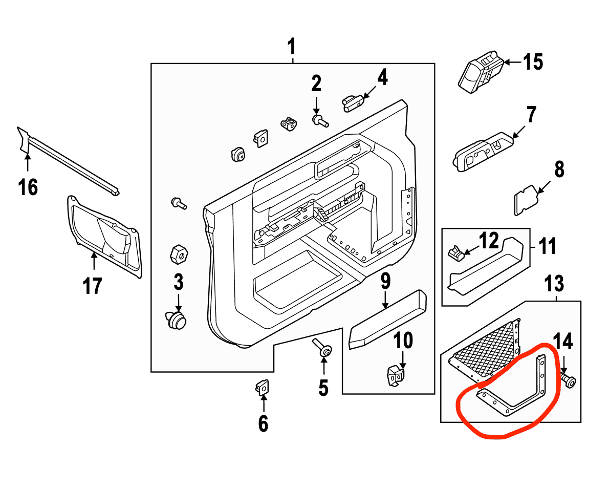 Ford Bronco ISO: Driver Side Door Pocket Trim (4DR) A21FE5B9-B254-4B67-A676-90C3492DF606