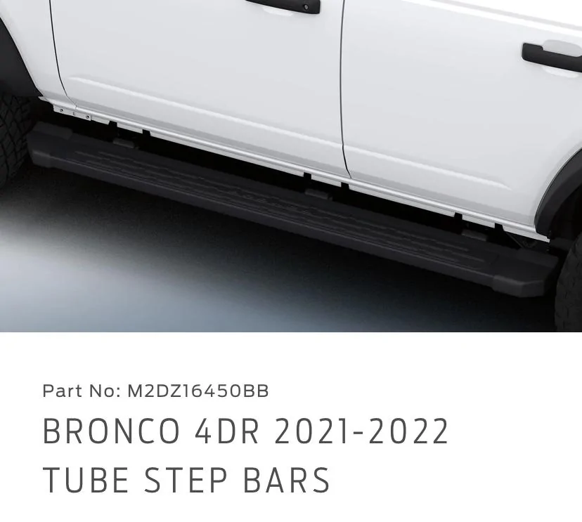Ford Bronco 4dr Tube Step Bars- back ordered EE1270E3-4EA4-4129-8B16-596C6DF624EF