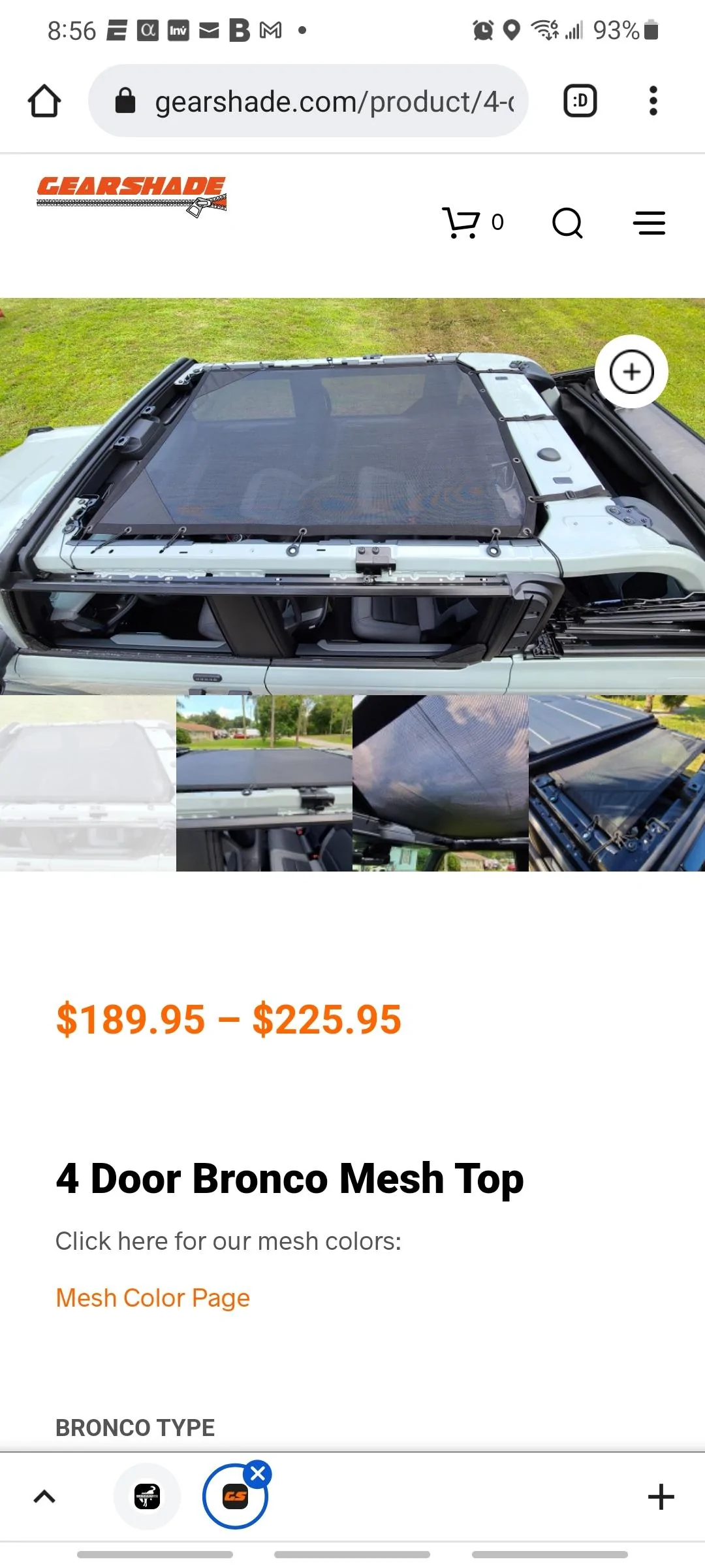 Ford Bronco GearShade Mesh Top HARDTOP VERSION! Screenshot_20220304-085628_Chrom