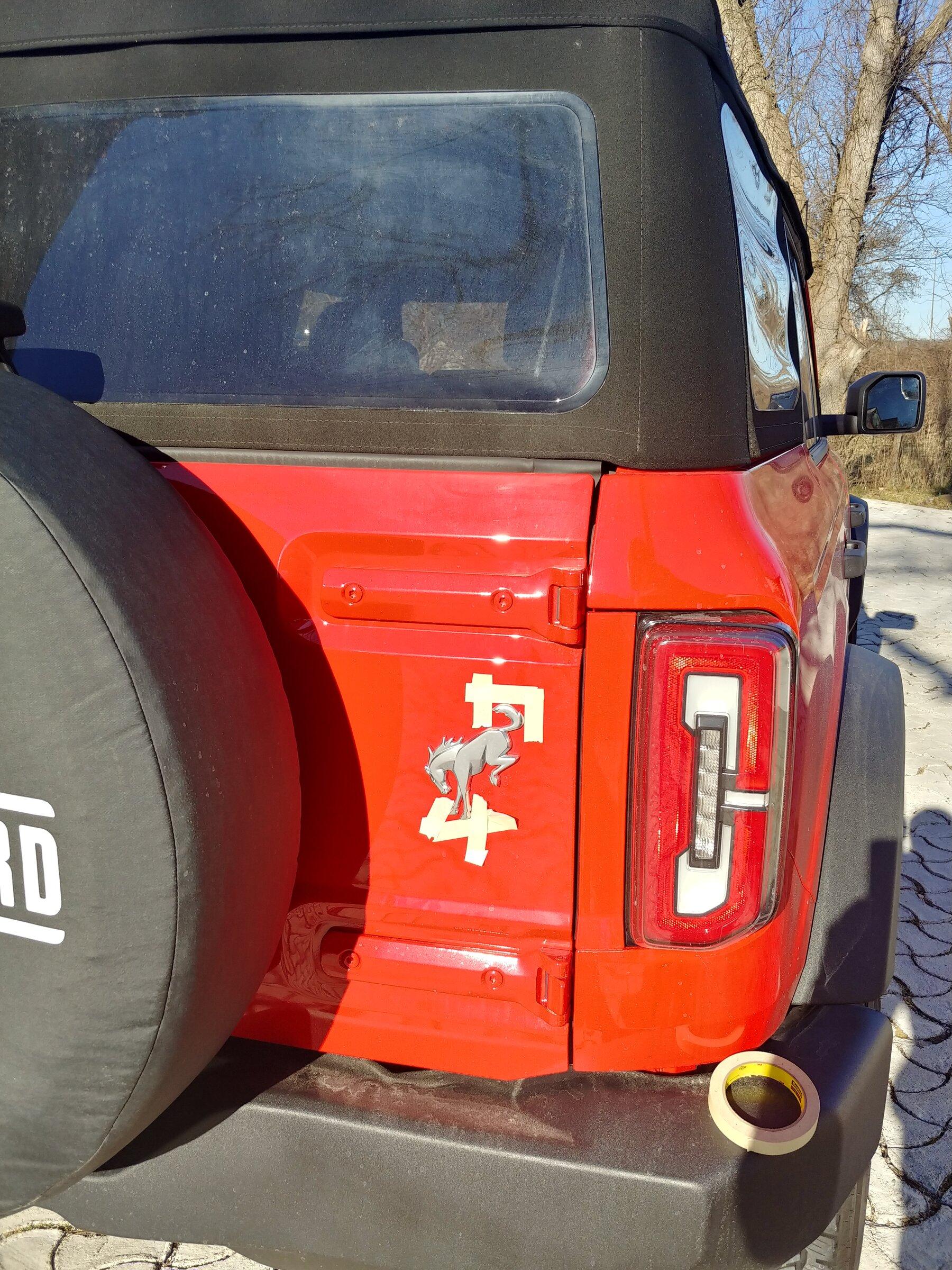 Ford Bronco Installing new emblem - what tape or adhesive? 0220221603_HDR