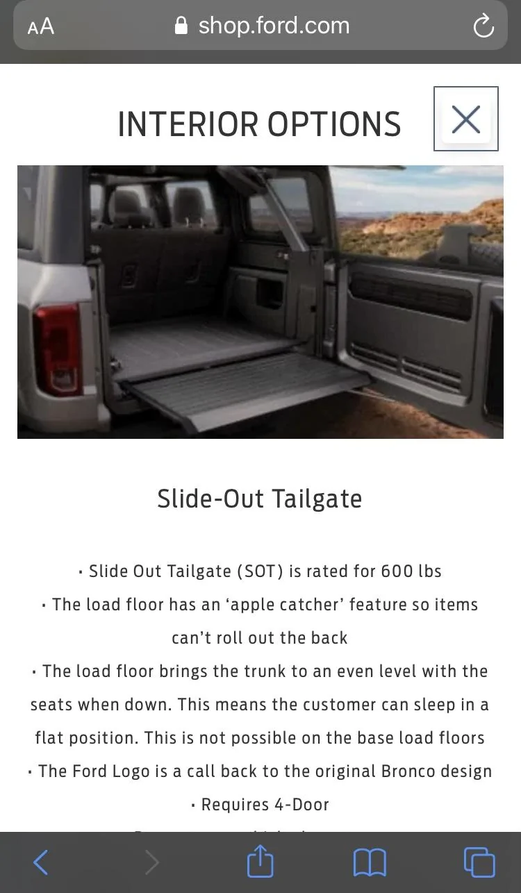 Ford Bronco Slide-out Tailgate Orders E1FDB39D-20DB-482C-A443-753E8CF7AB1A