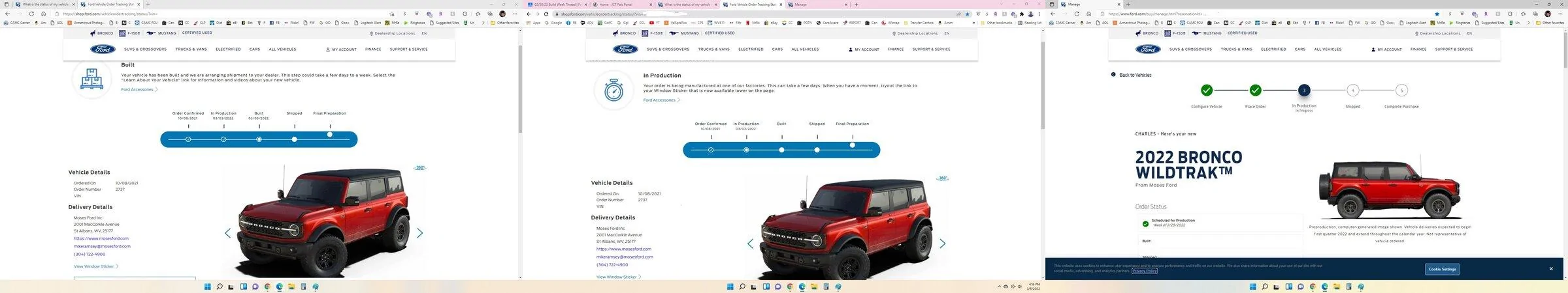 Ford Bronco 02/28/22 Build Week Thread Edge shows Built