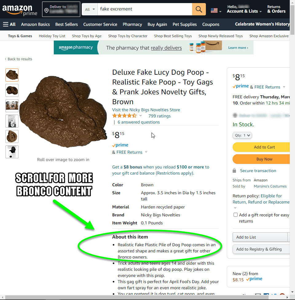 Ford Bronco NEW TREND FOR BRONCO OWNERS fake poo