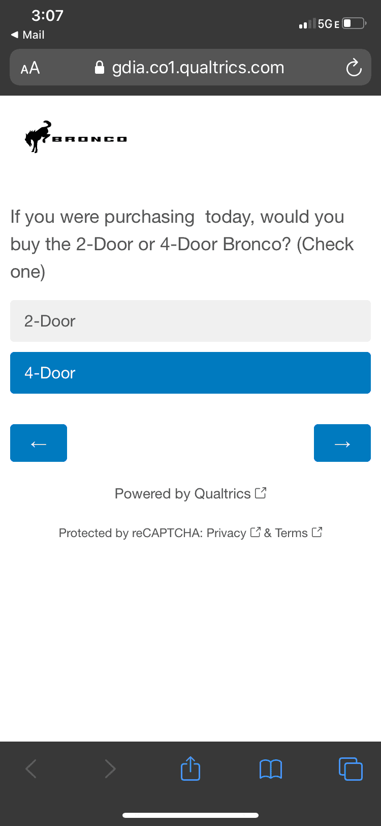 Ford Bronco Potential Package (+ Sasquatch) Pricing Previewed in Bronco Reservation Survey Email 1FB7D117-DA78-4E16-B2B1-C9B21AA87618