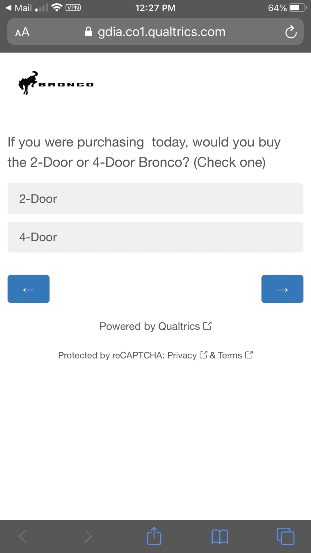 Ford Bronco Potential Package (+ Sasquatch) Pricing Previewed in Bronco Reservation Survey Email B7B3BC76-B33D-4938-A970-7C8EF68FCF35