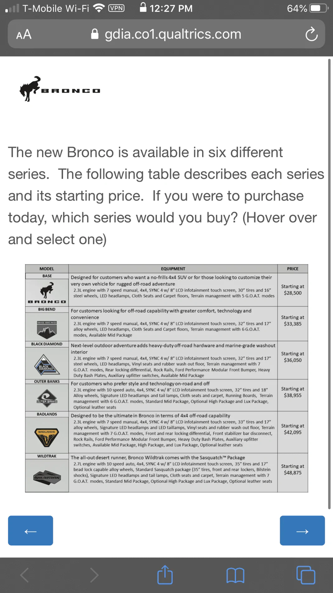 Ford Bronco Potential Package (+ Sasquatch) Pricing Previewed in Bronco Reservation Survey Email 2A57D528-5E1A-4F32-A0D1-2DDC4D024629