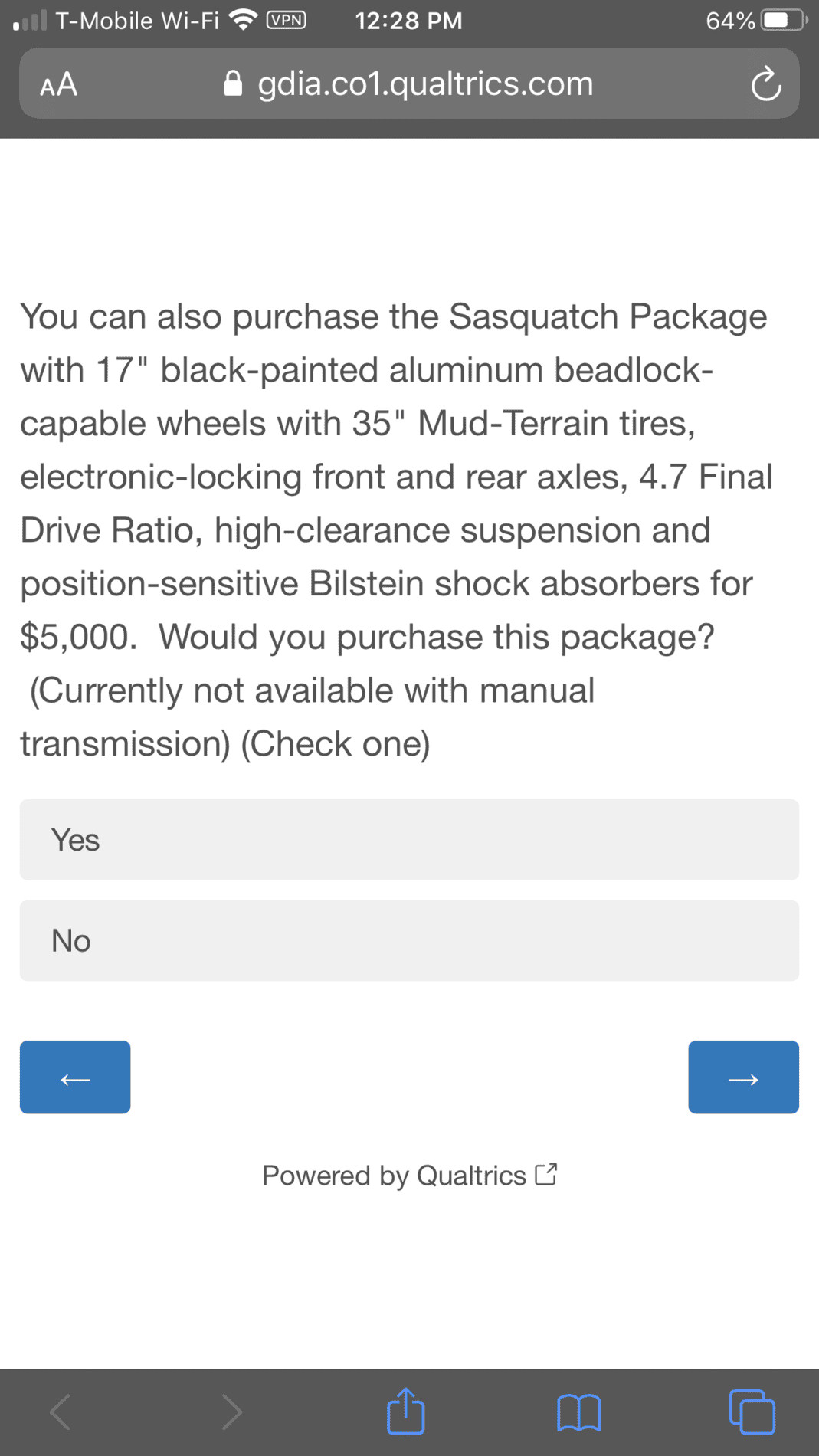 Ford Bronco Potential Package (+ Sasquatch) Pricing Previewed in Bronco Reservation Survey Email 62C9BB4B-AB0B-4AAC-A4CD-97E68778CA44