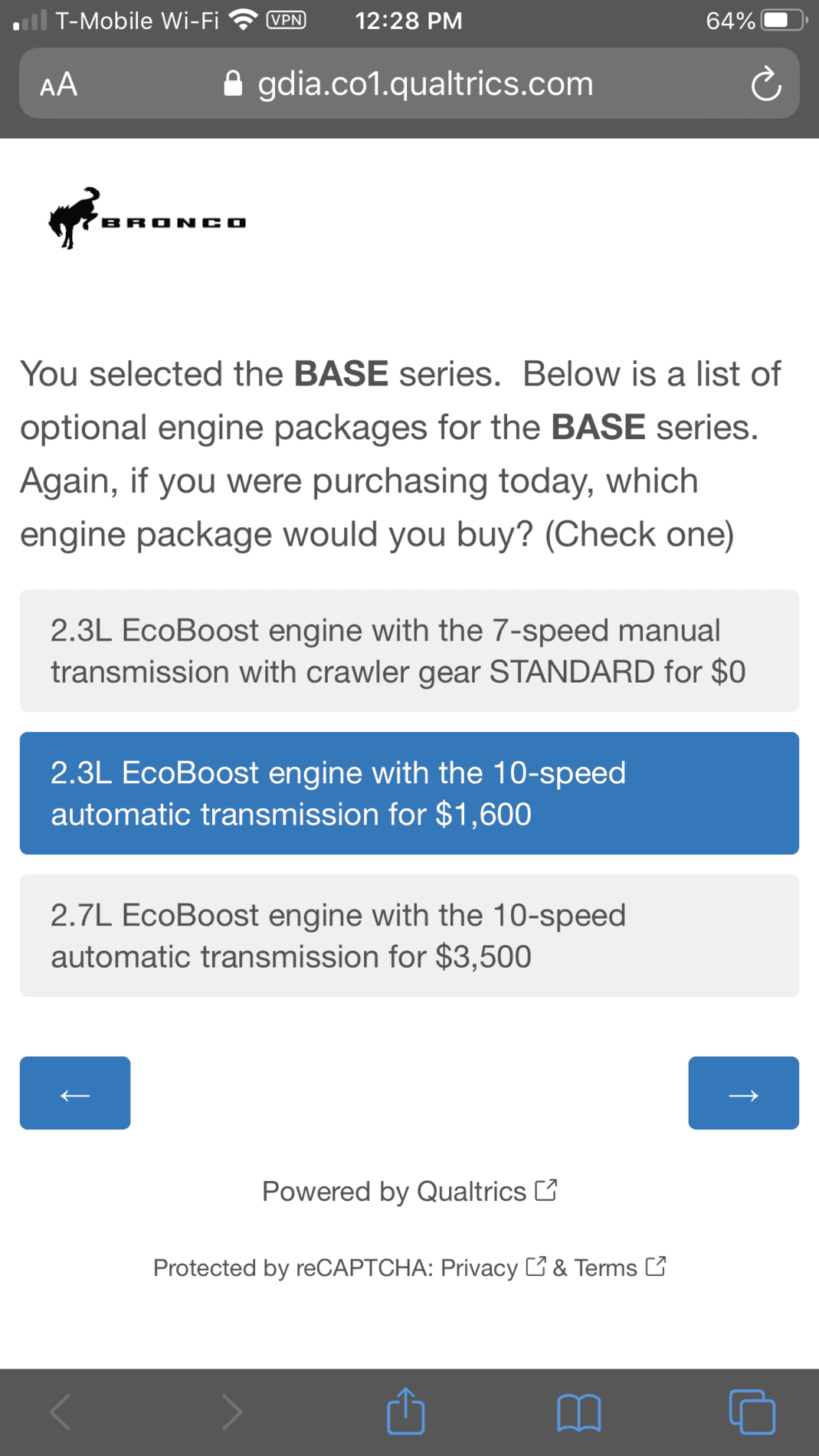 Ford Bronco Potential Package (+ Sasquatch) Pricing Previewed in Bronco Reservation Survey Email 1BD2A74A-AAD0-4D71-AAAB-2F0AA3F473CB