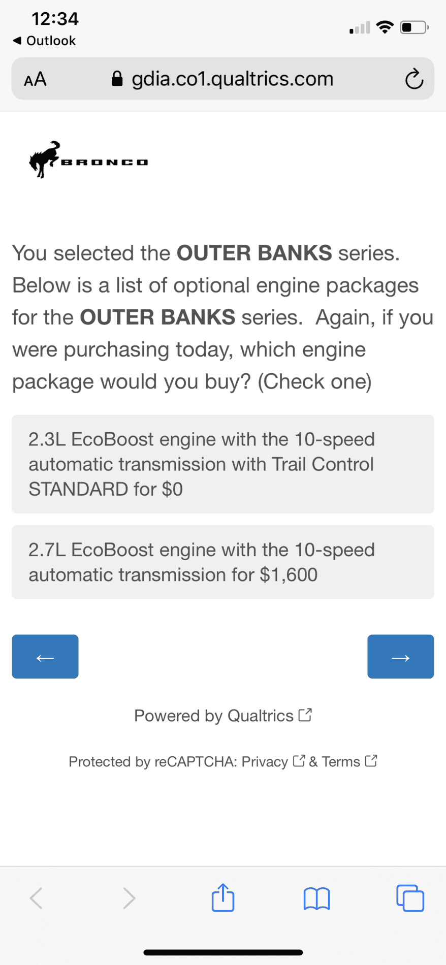 Ford Bronco Potential Package (+ Sasquatch) Pricing Previewed in Bronco Reservation Survey Email 213979A0-8770-42A8-BC27-39A417DCD192