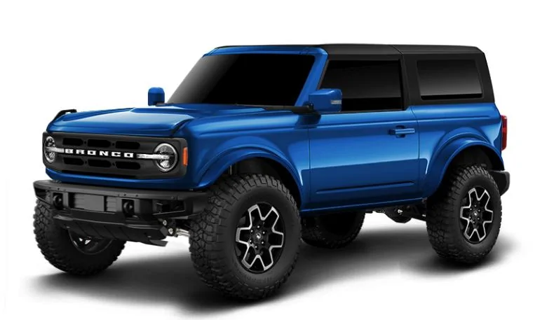 Ford Bronco Velocity Blue Metallic thread OuterBanksPerfect