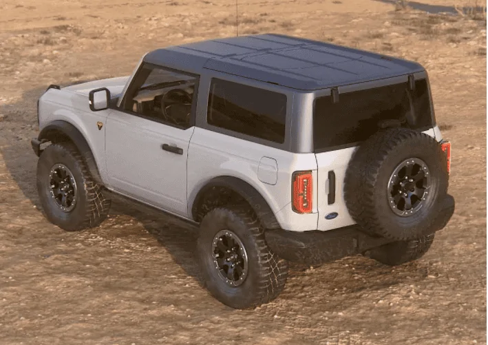 Ford Bronco Color Matched Hardtop vs Stock Carbonized Gray White-micGray