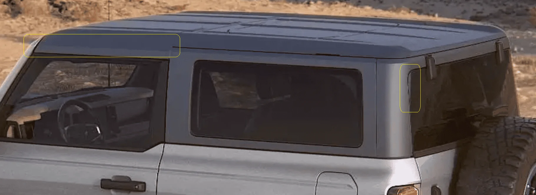 Ford Bronco Color Matched Hardtop vs Stock Carbonized Gray MIC gray colorizer to