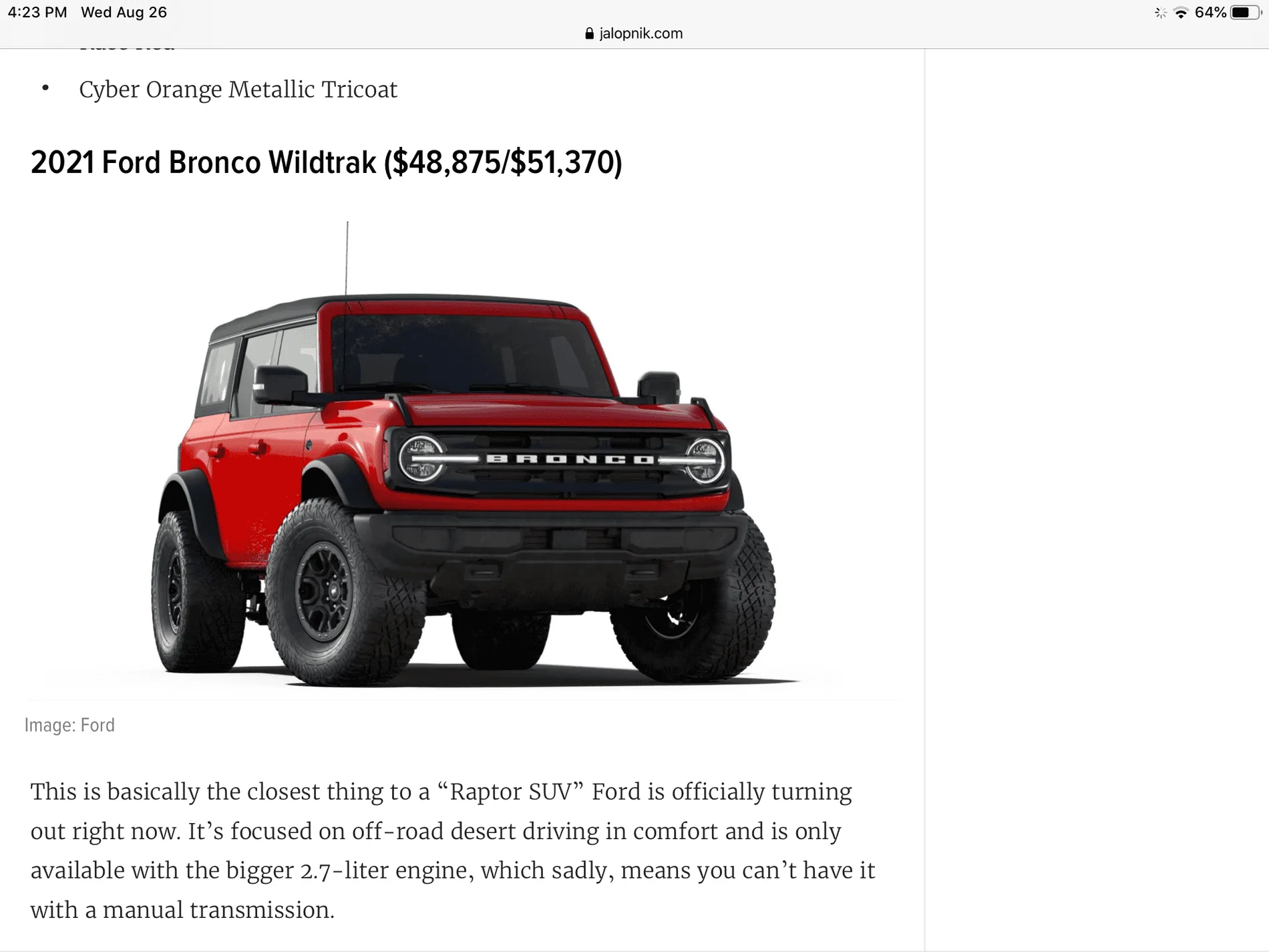 Ford Bronco Which wheels do you like /dislike ? 304750AE-E5E7-4FBB-AC24-8B88895AE7D2