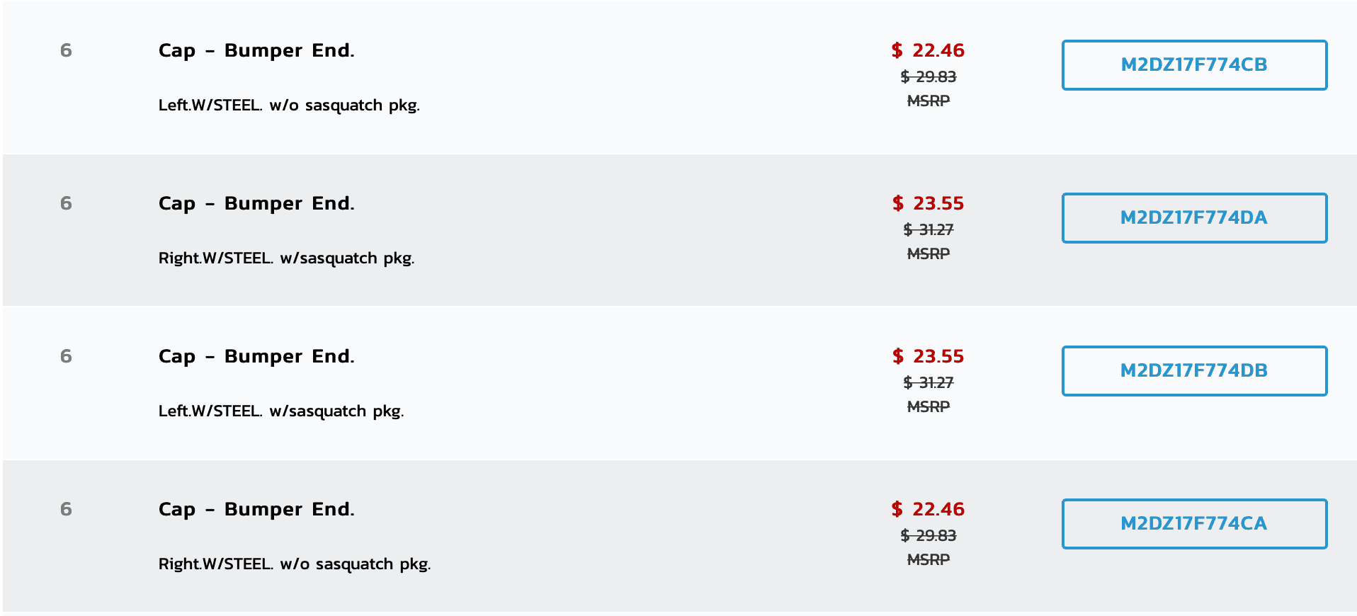 Ford Bronco Non-Squatch Flare Part Numbers Screen Shot 2022-03-09 at 12.39.49 PM