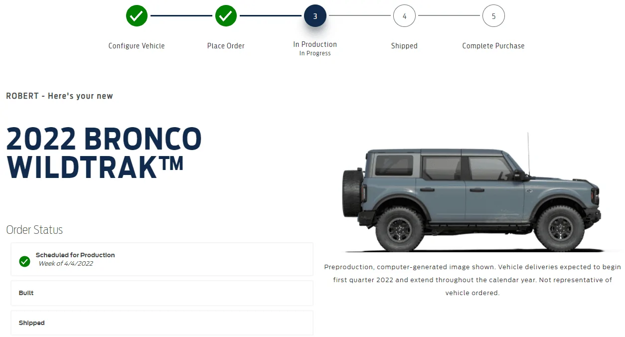 Ford Bronco No Build Date Notifications? 1646923648908