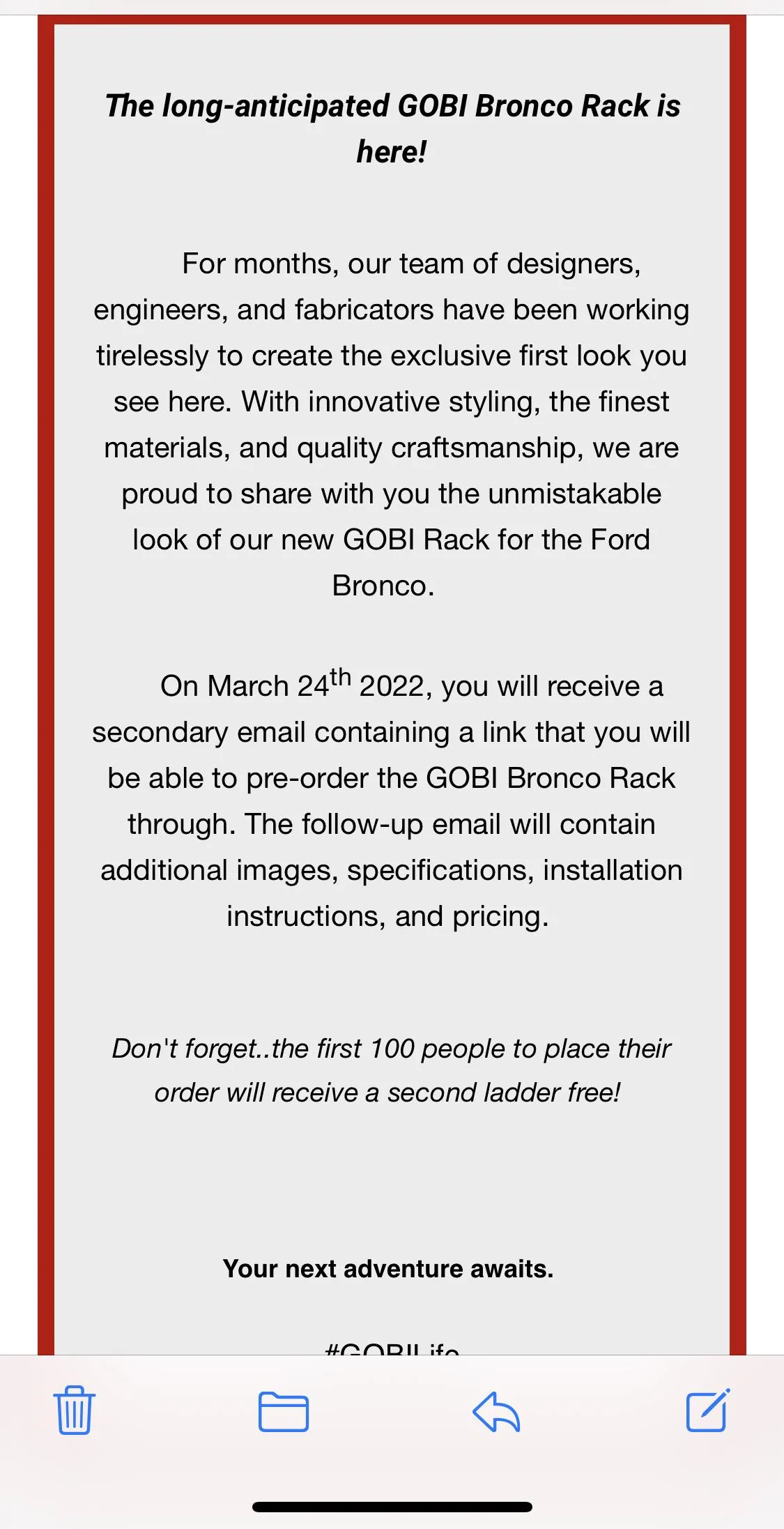 Ford Bronco First look at the Gobi Rack 87608F4C-A78D-4F37-A079-3C6ABC790330