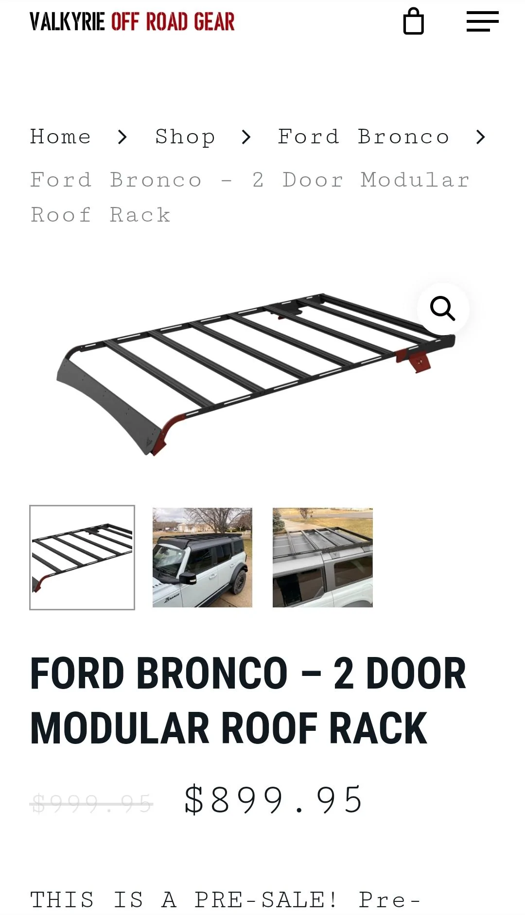 Ford Bronco Bronco Team 2 door. Screenshot_20220312-134957_Edg