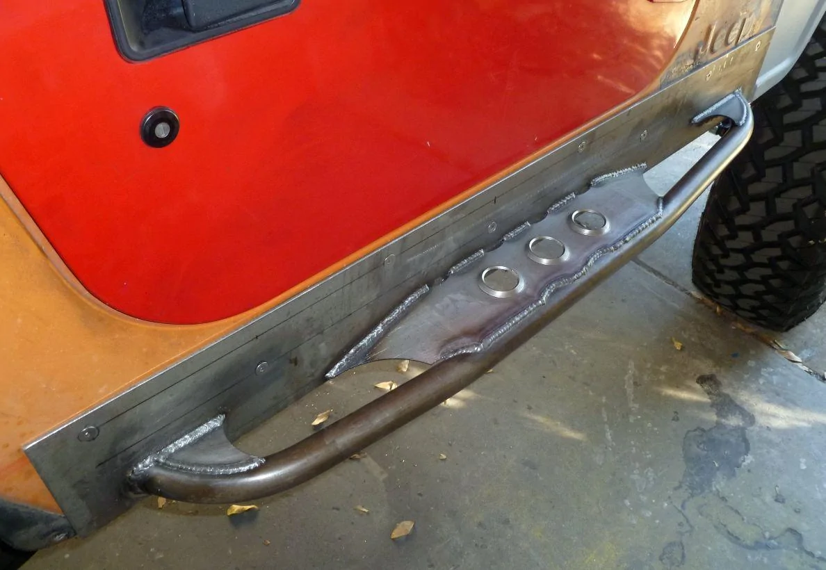 Ford Bronco Adding Jeep Rubicon rails to Bronco stock rock sliders rico10