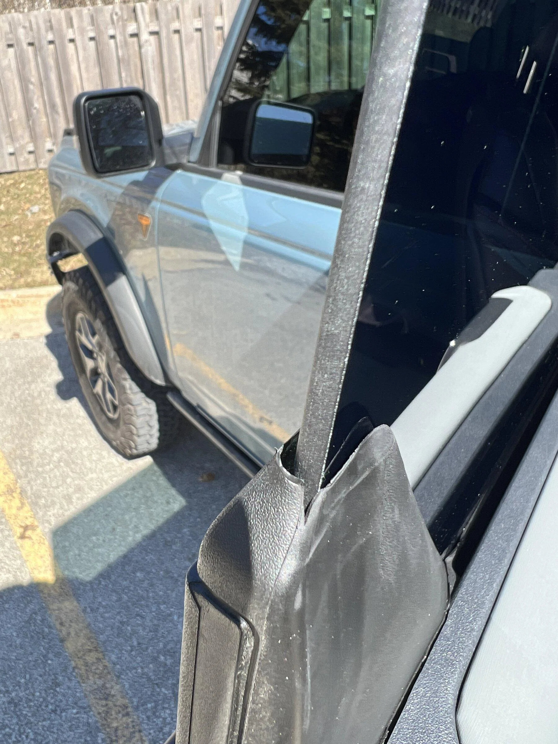 Ford Bronco Window tints - torn weather stripping 3296F70D-550E-4DBD-B21D-B5D13A0C4AAE