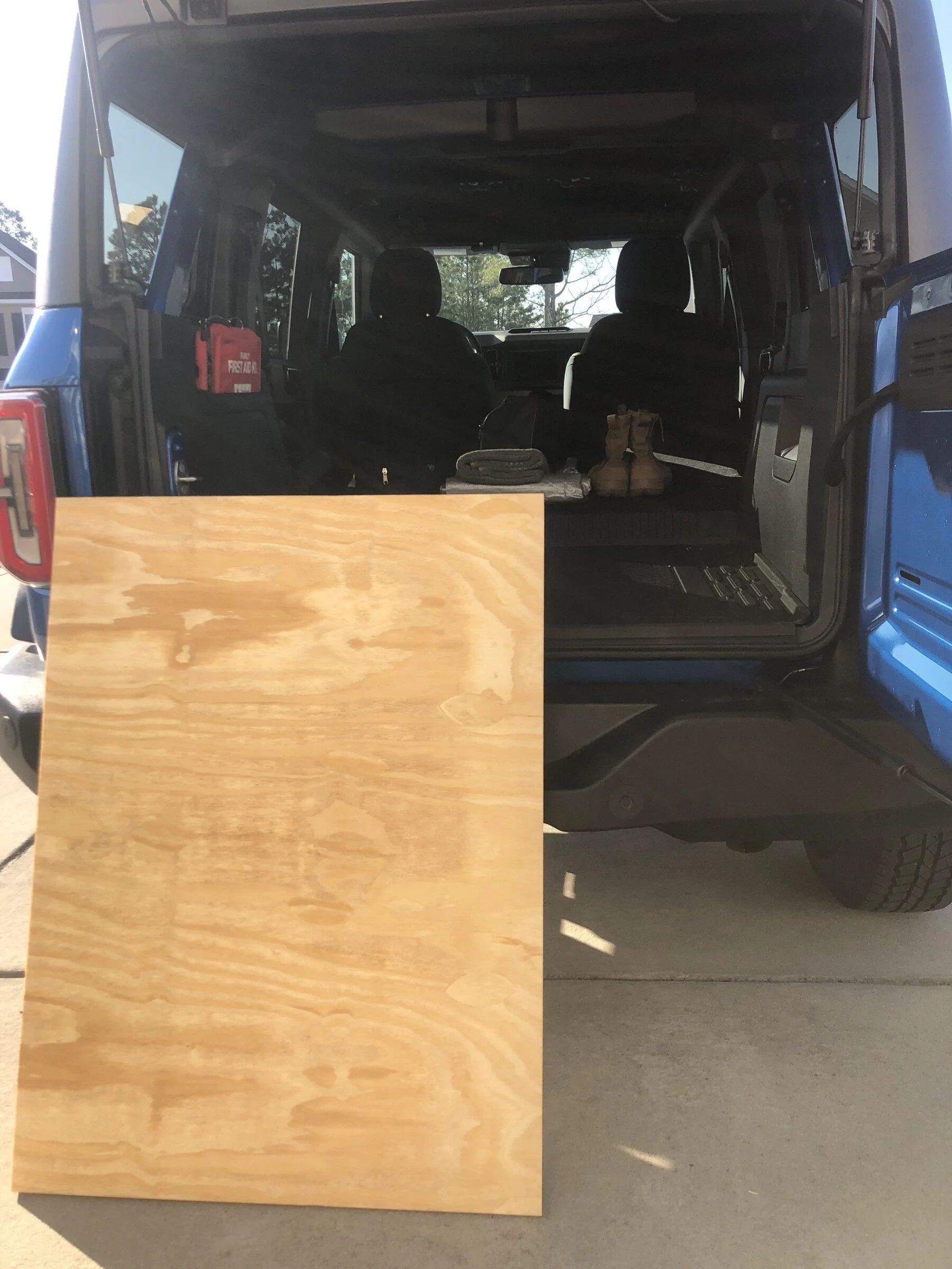 Ford Bronco Interior Platform Custom Build First Cut Plywood