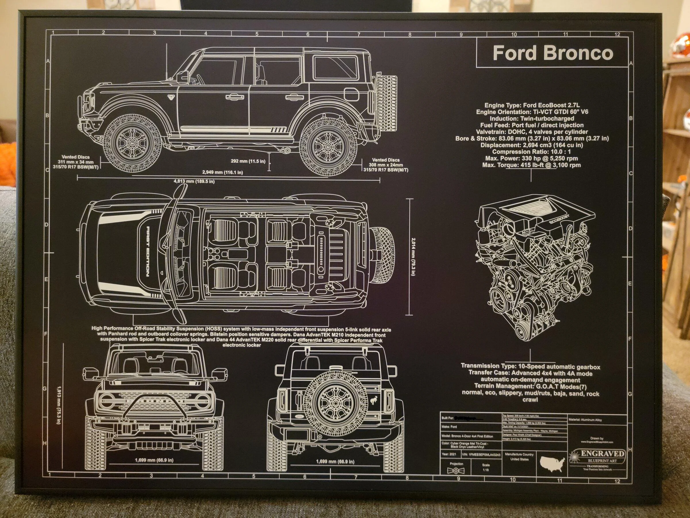 Ford Bronco Cool bronco memorabilia bronco blueprint (1) (1)