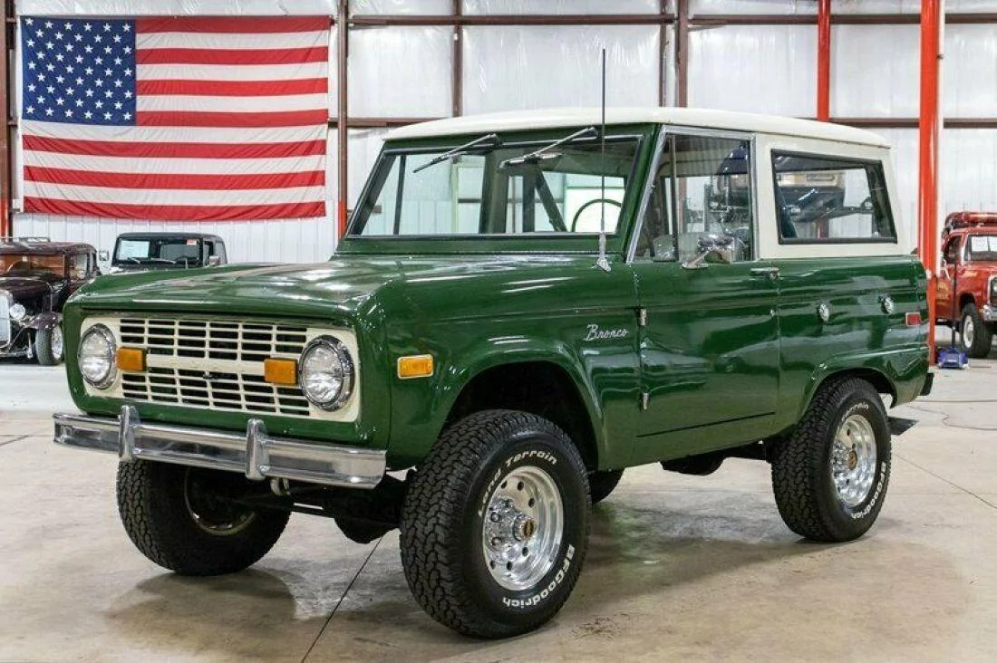 Ford Bronco ERUPTION GREEN Bronco Club 1973-ford-bronco-10363-miles-mallard-blue-suv-302cid-v8-3-speed-manual-1