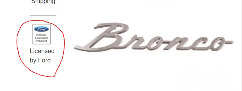 Ford Bronco Vintage Bronco badge?? 1647434897872