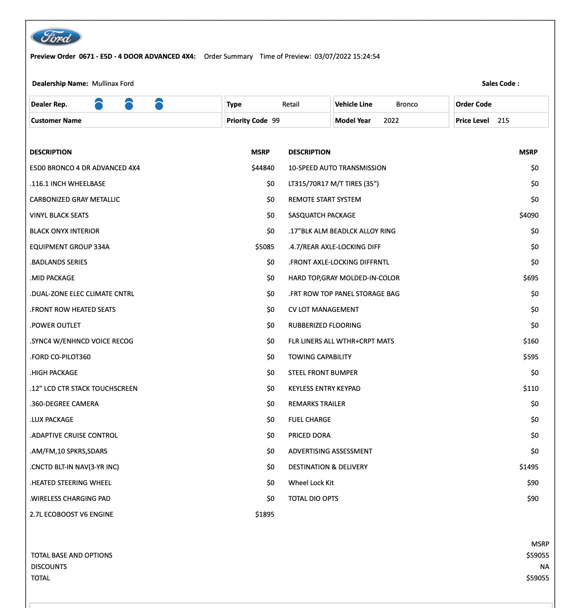 Ford Bronco Does Ford Give Priority to Early Bronco Orders? Screen Shot 1400-12-25 at 10.18.27