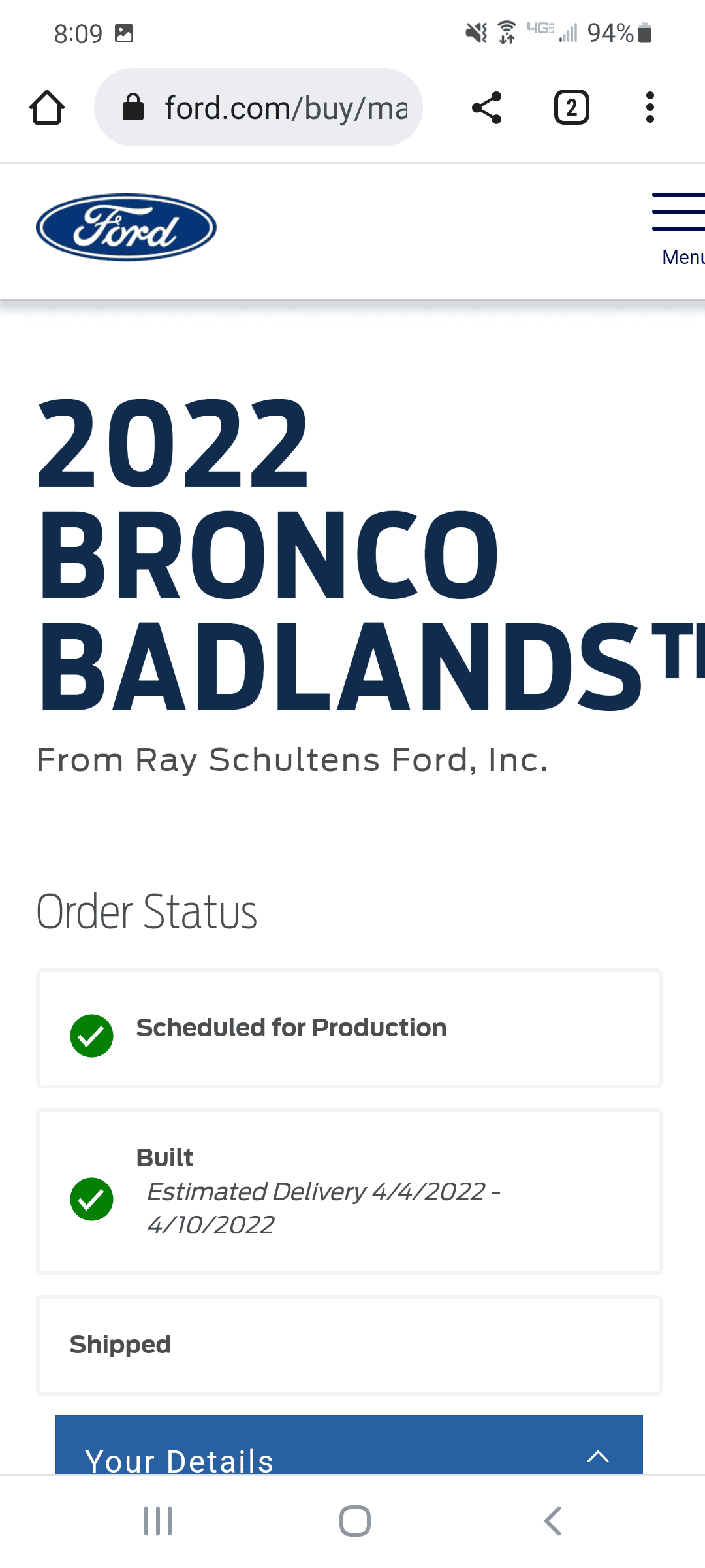Ford Bronco 02/28/22 Build Week Thread 1647443408791