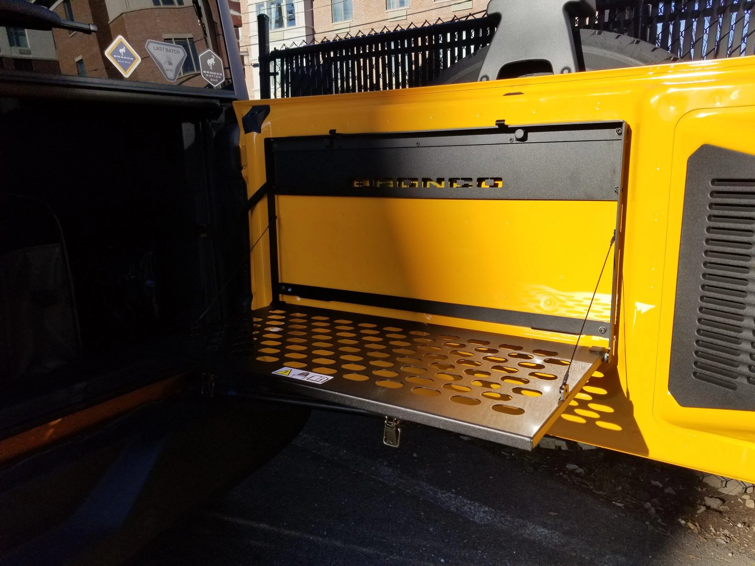 Ford Bronco Goose gear tailgate table installed! 20220211_145657