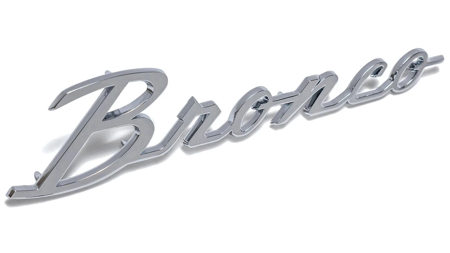 Ford Bronco Badgeslide Vintage Bronco Badges LG-1280_chrome_bronco_script_emblem_1